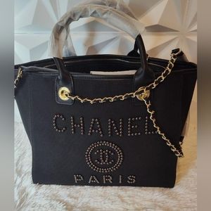 Chanel Deauville canvas tote